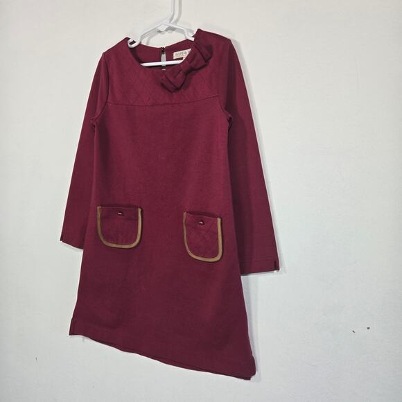 Hope & Henry Quilted Ponte Burgandy Riding Dress. Size 7. - Picture 3 of 8